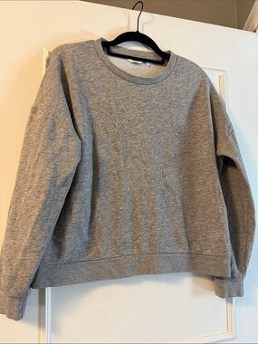 B.Young Heather Gray Crewneck Sweatshirt